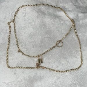 Round lock and chain waist chain belt